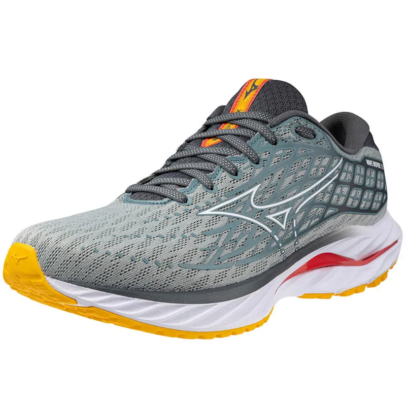 Mizuno Men's Wave Inspire 20 Running Shoes Abyss/White/Citrus-5
